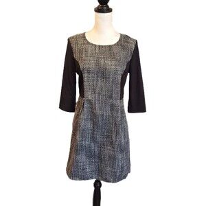 Romeo & Juliet NWT Black & White Mixed Media Panel Sheath Dress, Size M (8-10)